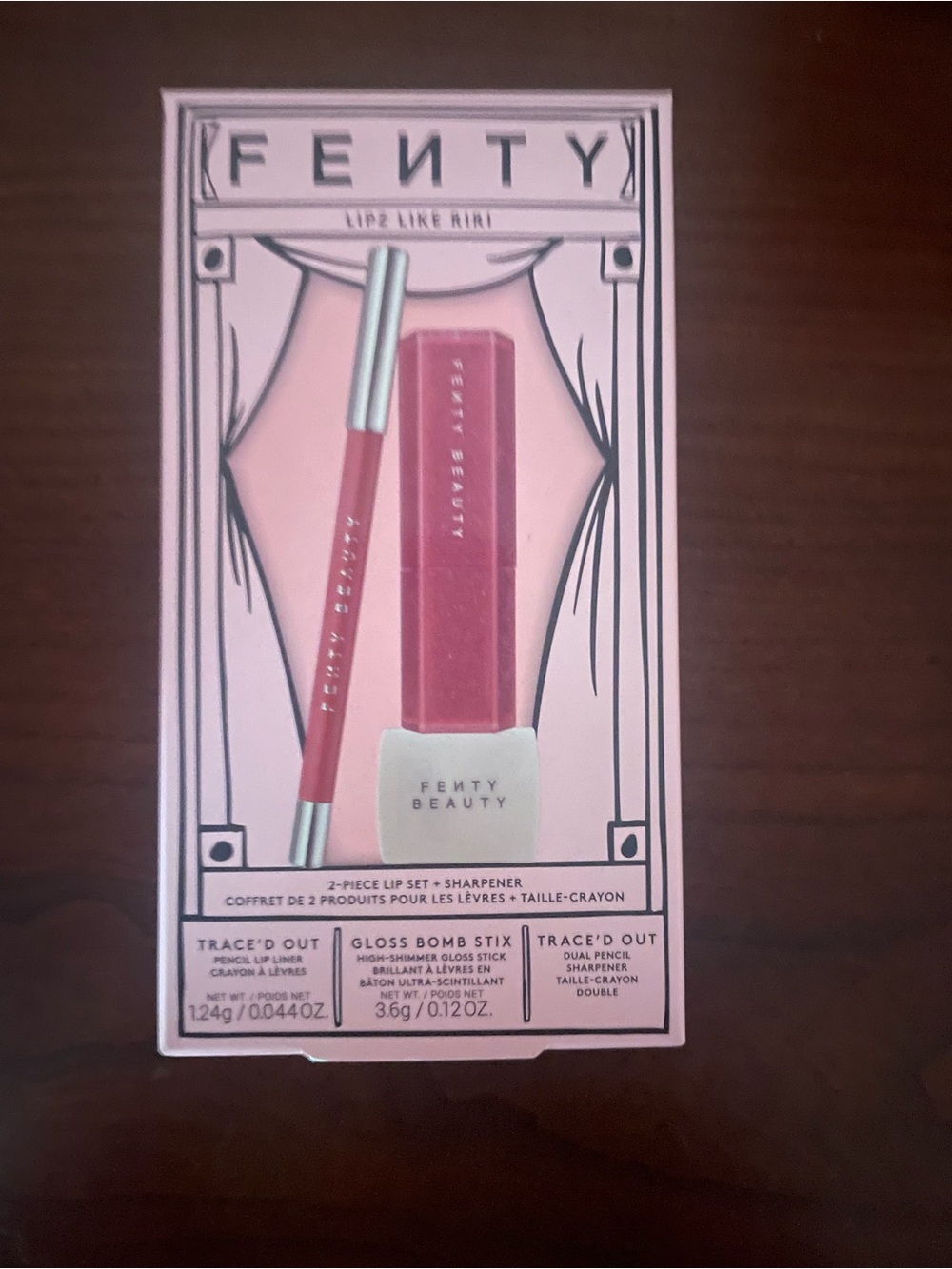 Fenty Beauty Pink Lip Liner & Gloss Bomb Stix Set